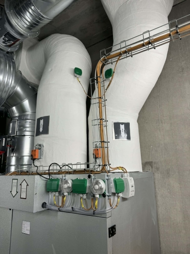 Ventilationsisolering af ventilationskanaler i erhvervsbyggeri